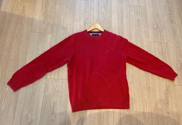 Pull Tommy Hilfiger coton rouge XL - photo numéro 8