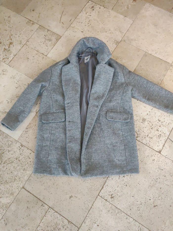 Manteau long gris en laine Gemo taille 42 - photo numéro 1