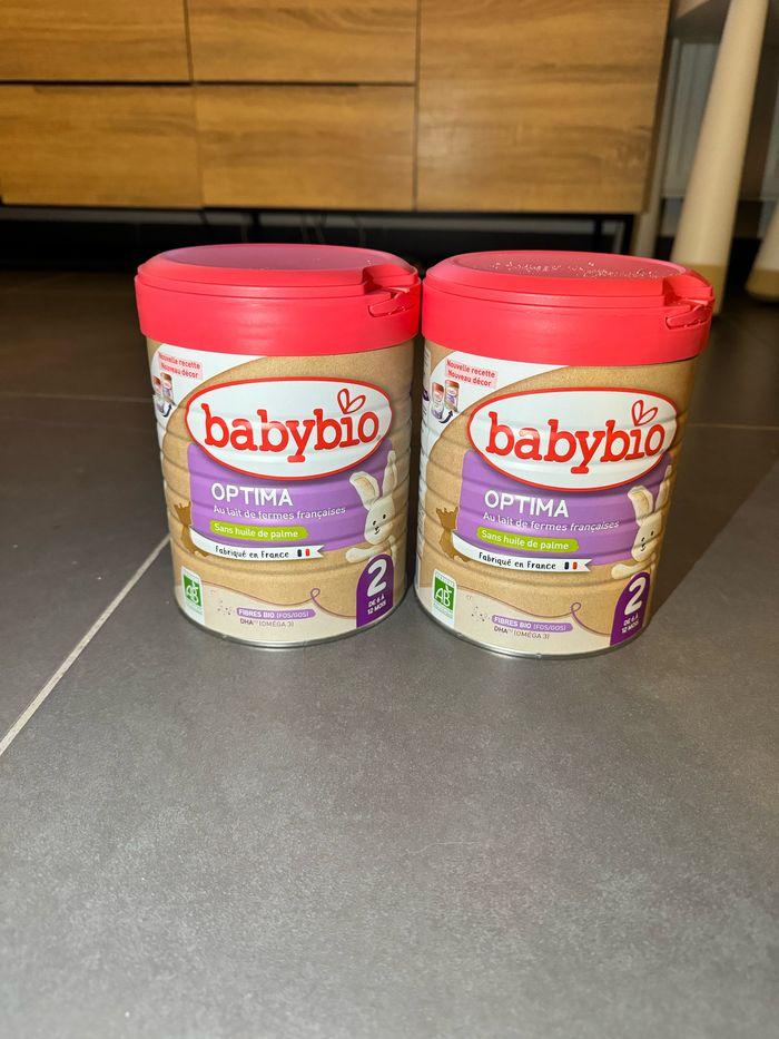 Lot de 2 boîtes Babybio Optima 2ème âge - photo numéro 1