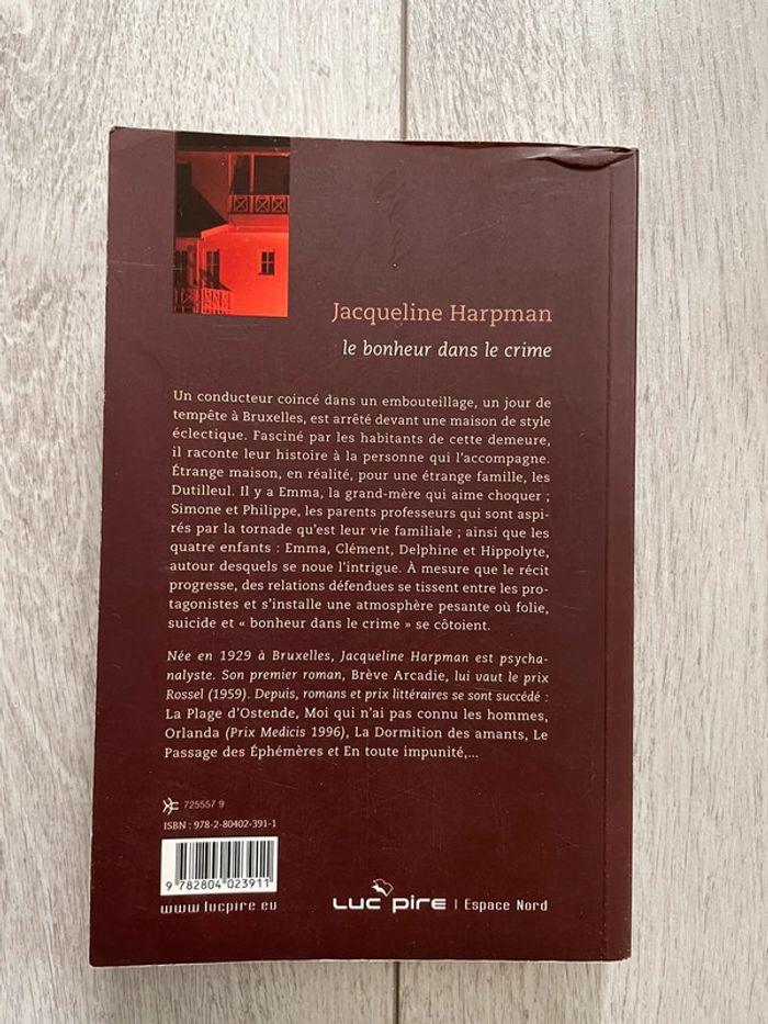 Livre Le bonheur dans le crime de Jacqueline Harpman - photo numéro 3