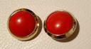 Boucles d'oreilles rond rouge