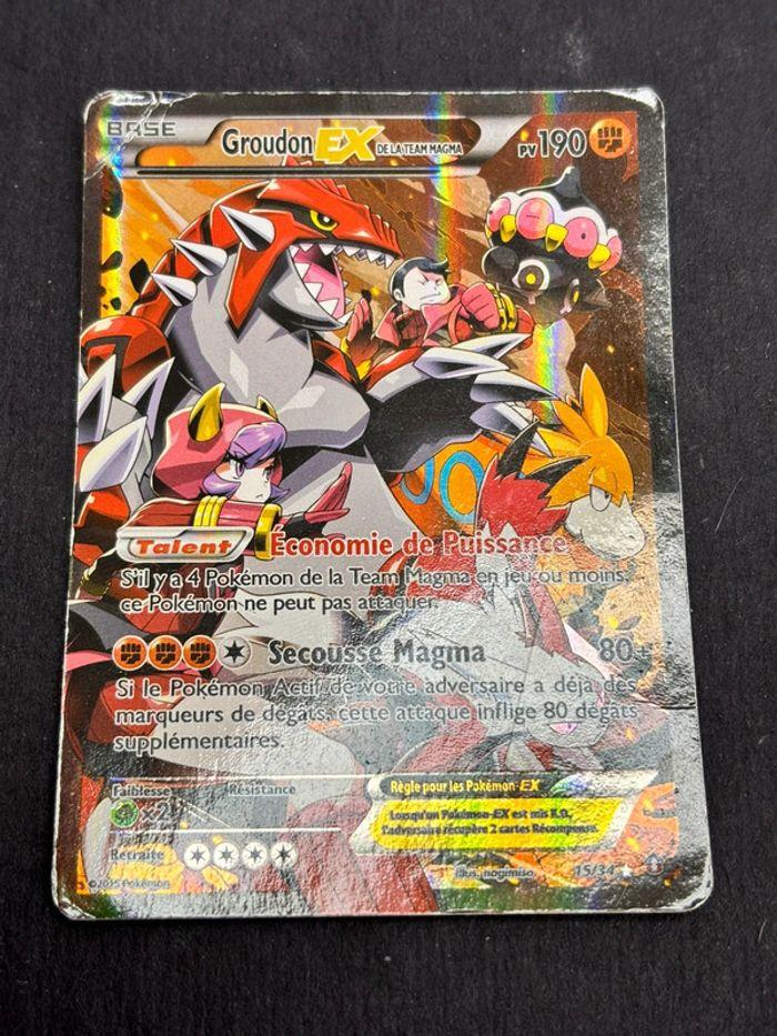 Carte Pokémon groudon full art 15/34 double danger - photo numéro 1