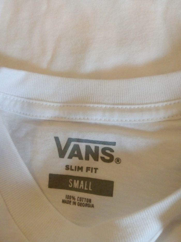 Tee-shirt blanc imprimé Vans taille S neuf avec étiquette - photo numéro 8