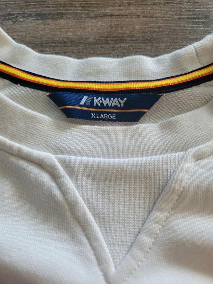 Sweat Kway Blanc Comme Neuf Taille XL2020 Authentique - photo numéro 6