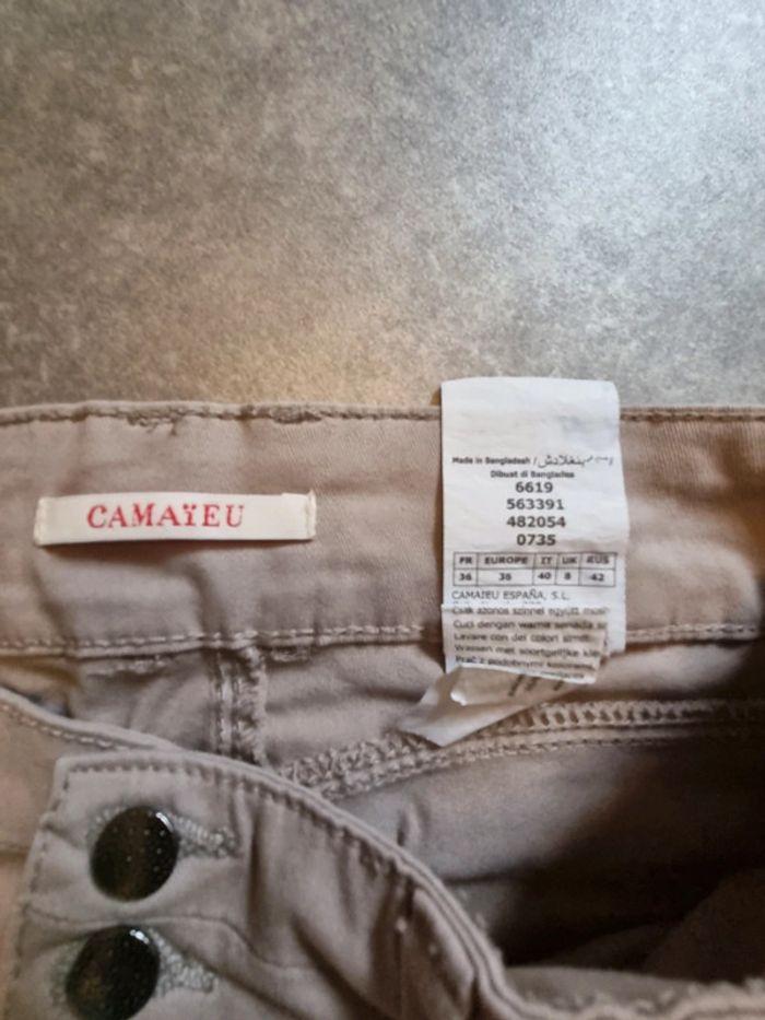 Pantalon beige Camaïeu taille 36 - photo numéro 3