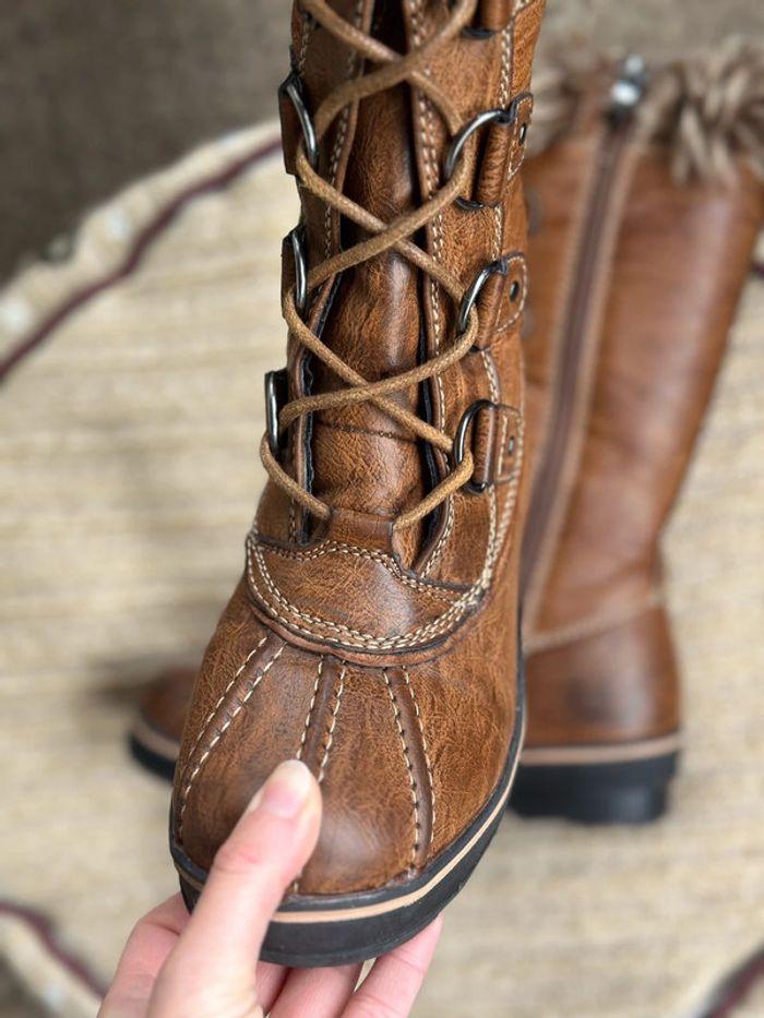 Kimberfeel Bottes de neige fourrées, brun, modèle Beverly, taille 36 neuve - photo numéro 5