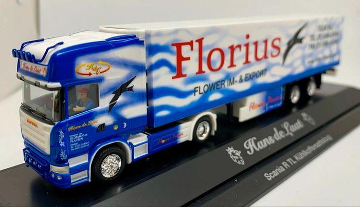 Camion miniature Herpa 1/87 Hans de laat Scania R florius - photo numéro 1