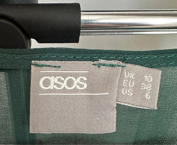 Haut blouse Asos vert taille 38 aspect kimono très bon état - photo numéro 3