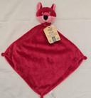 Doudou plat Renard grelot losange rouge et rose - Tendertoys