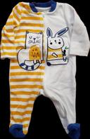 Pyjama zippé 6 mois fille ou garçon lapin et chat