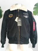 Veste noire blouson aviateur Alpha Industries Injector III Air Force Taille XL