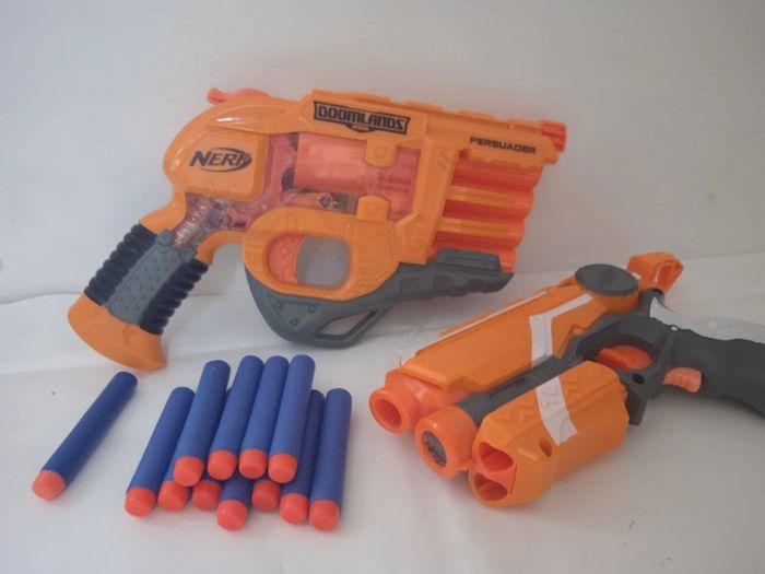 2 pistolets nerf firestrike elite & doomlands - photo numéro 1