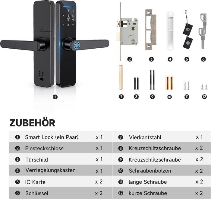 Serrure électronique Anlyvikee contrôle par application,empreintes,mot de passe - photo numéro 2