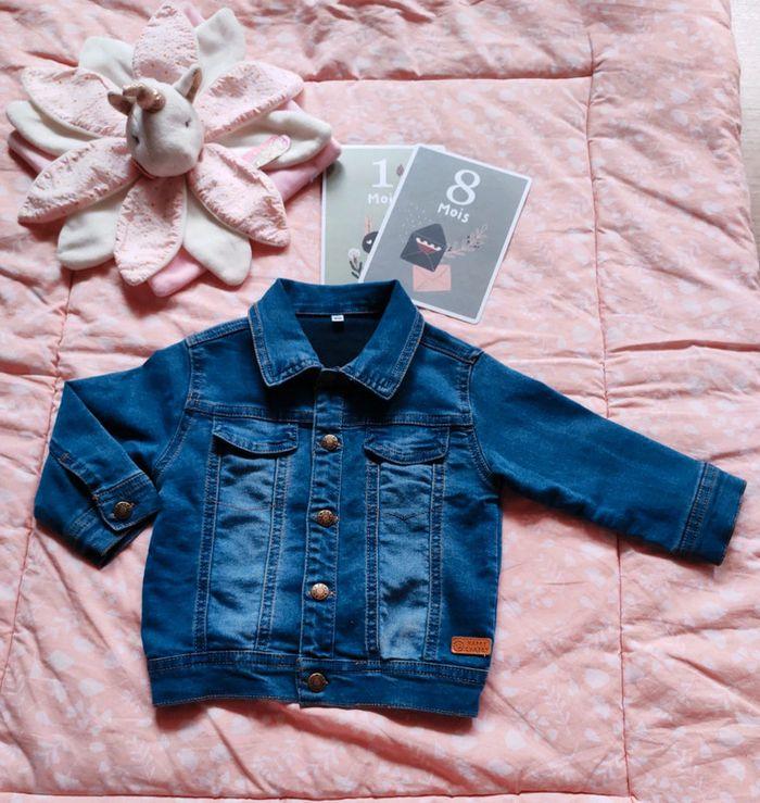 Veste en jean bébé fille 80 cm - photo numéro 1