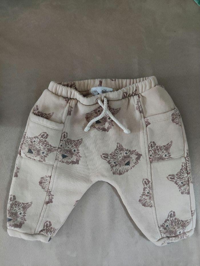 Pantalon beige à motif - photo numéro 1