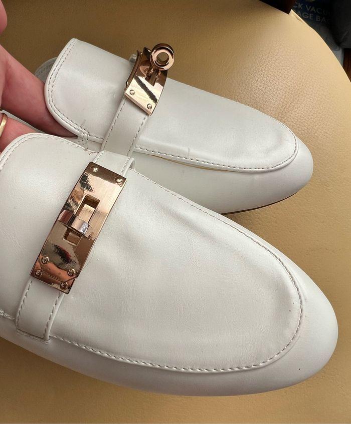 Mules blanches luxe