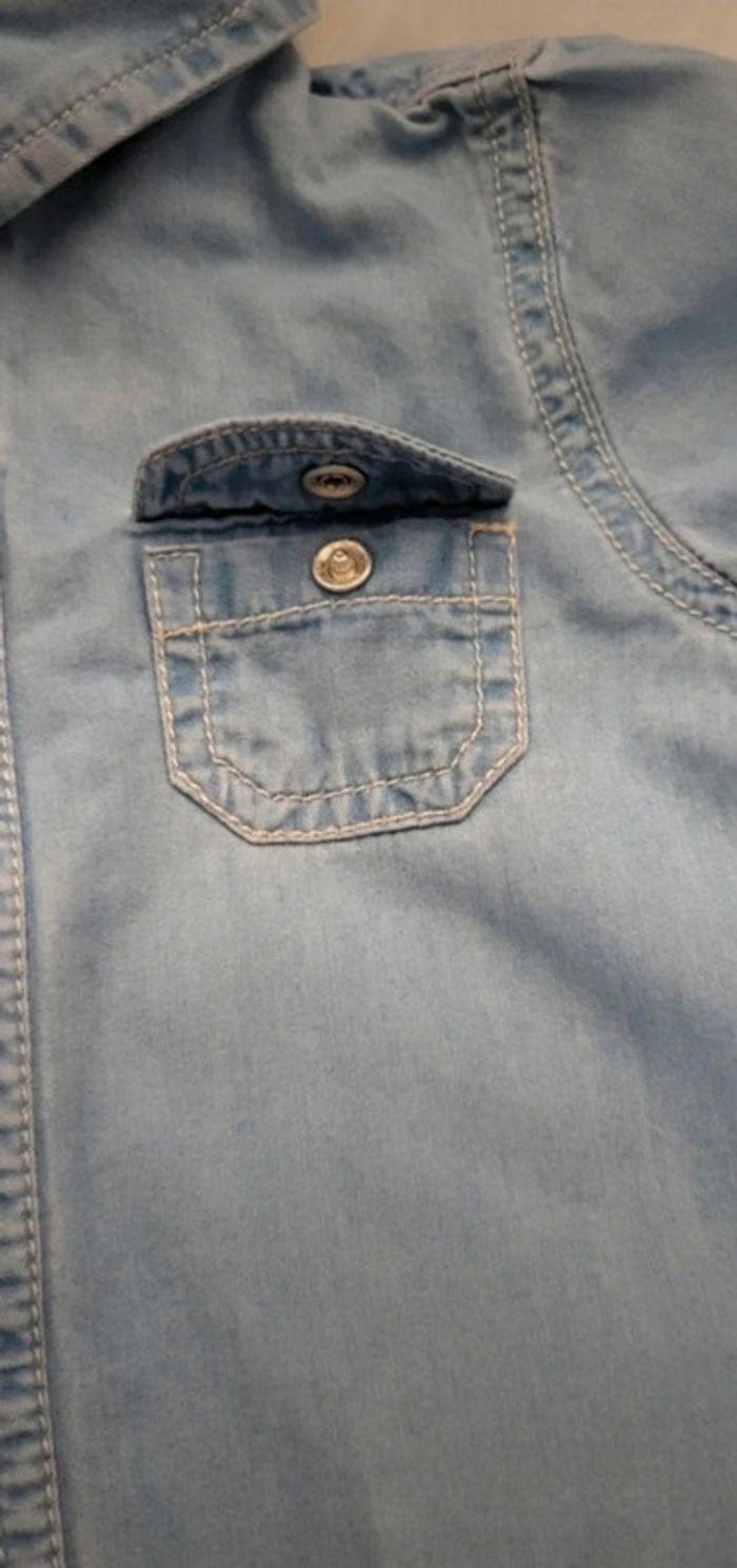 Chemise en jean manches longues 9mois - photo numéro 4