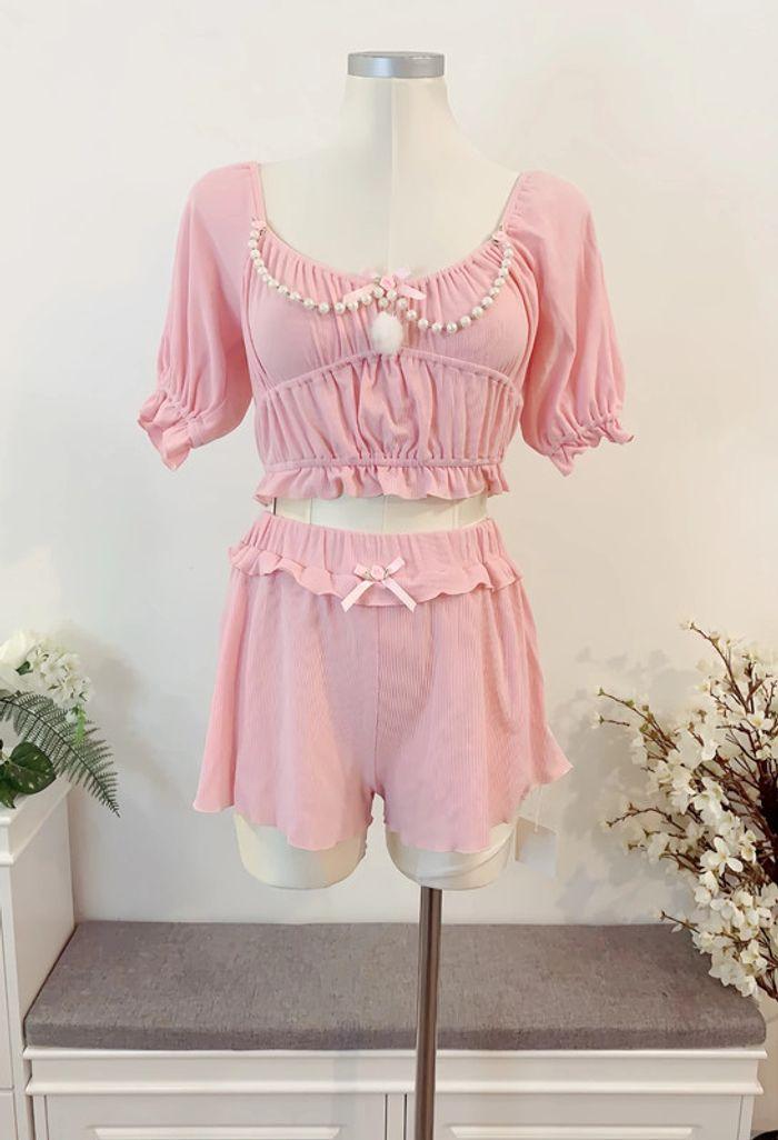 Suit Ensemble Pink Lolita Cute Kawaii Princess Barbie Cosplay - photo numéro 3