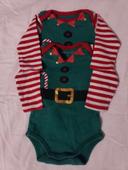 Lot 2 bodies Noël lutin 6 mois jumeaux jumelles