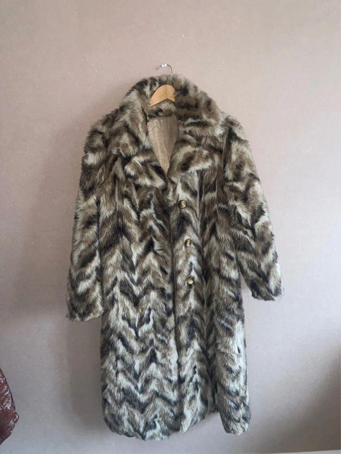 Long coat faux fur vintage - photo numéro 6