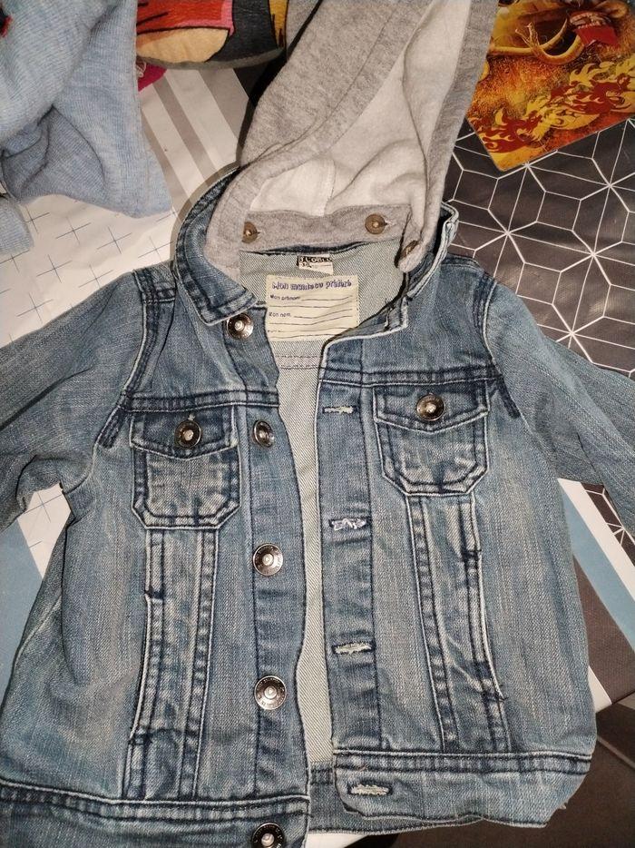 Veste en jean capuche retirable