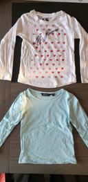 2 tee-shirts manches longues 4 ans