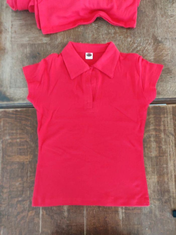 Lot de 10 polos  femme neufs rouges - photo numéro 3