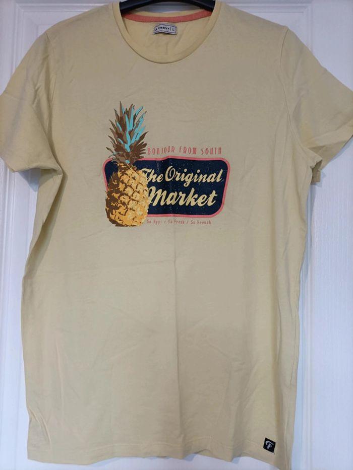 Tee-shirt jaune ananas L - photo numéro 1