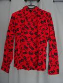 chemise benetton  rouge taille XS