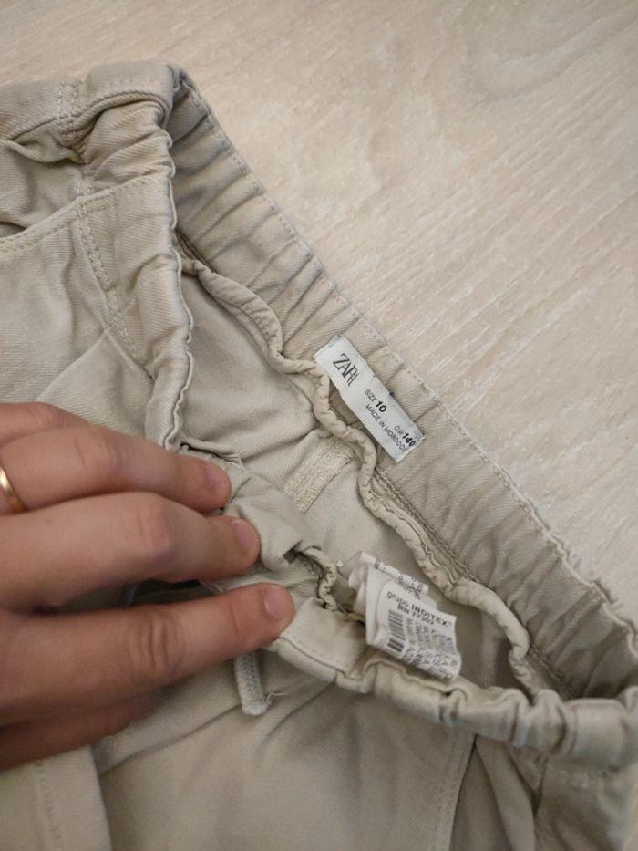 Pantalon cargo carrot beige Zara 10 ans - photo numéro 3