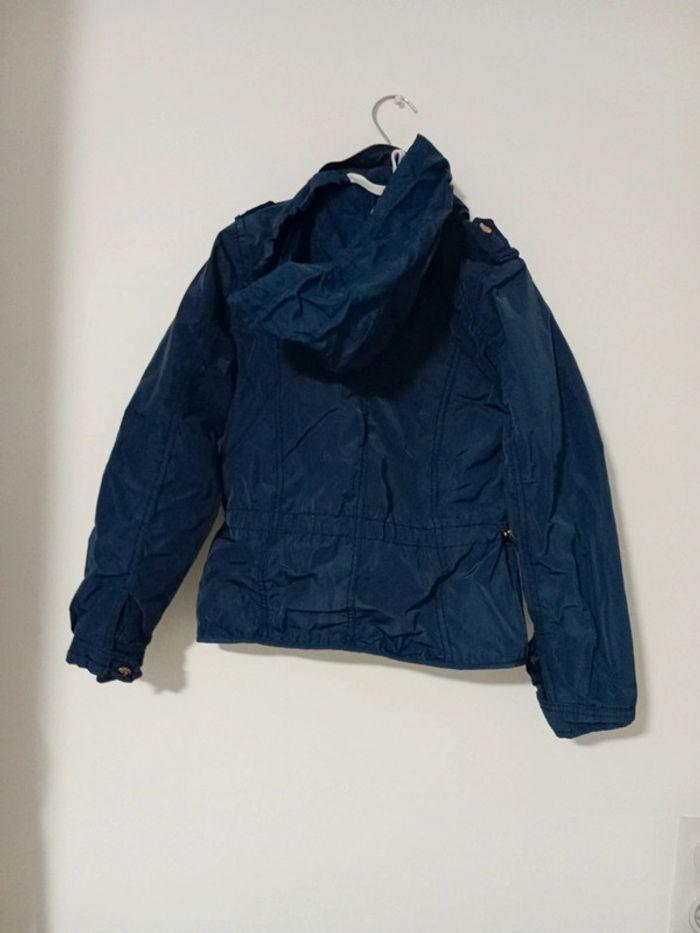 Manteau mi saison bleu marine Zara - photo numéro 4