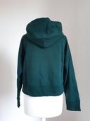 sweat à capuche court vert Zara