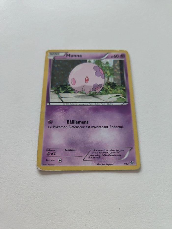 Munna 7/12 carte pokémon - photo numéro 1