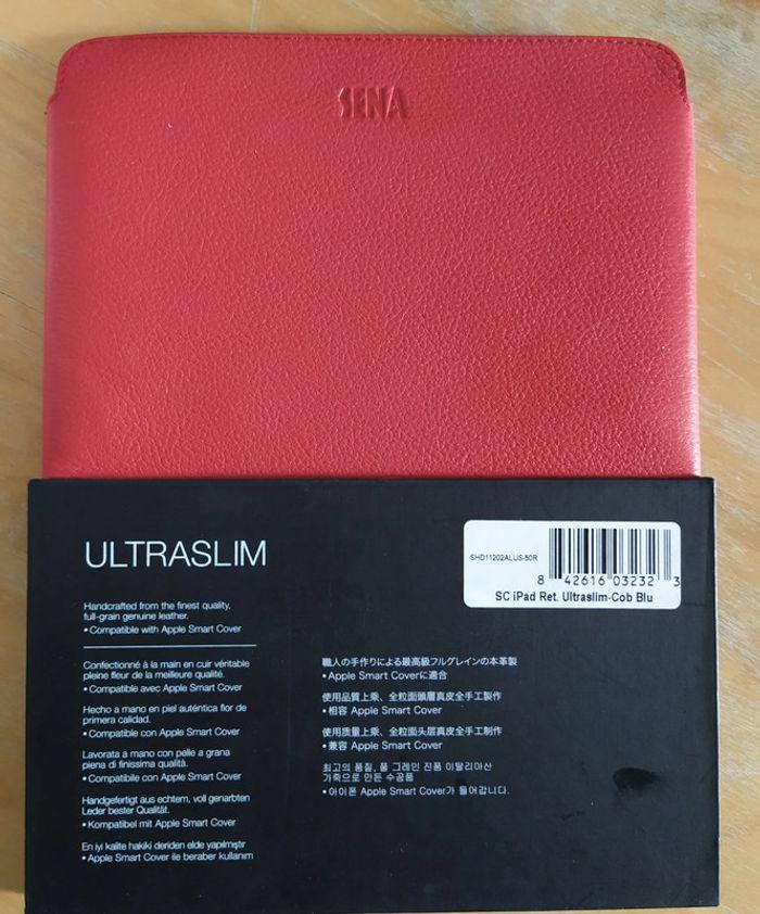 Pochette cuir ROUGE pour tablette