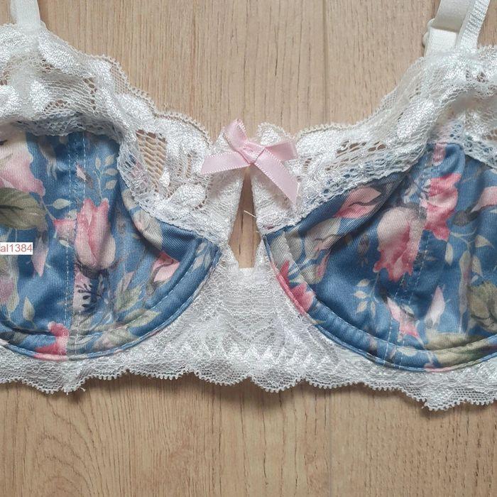 Soutien gorge balconnet blanc bleu neuf - Shein - Taille M : 95B - photo numéro 3