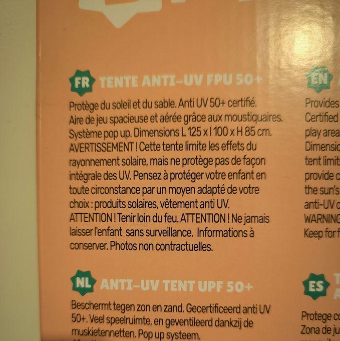 Tente anti UV badabulle - photo numéro 3