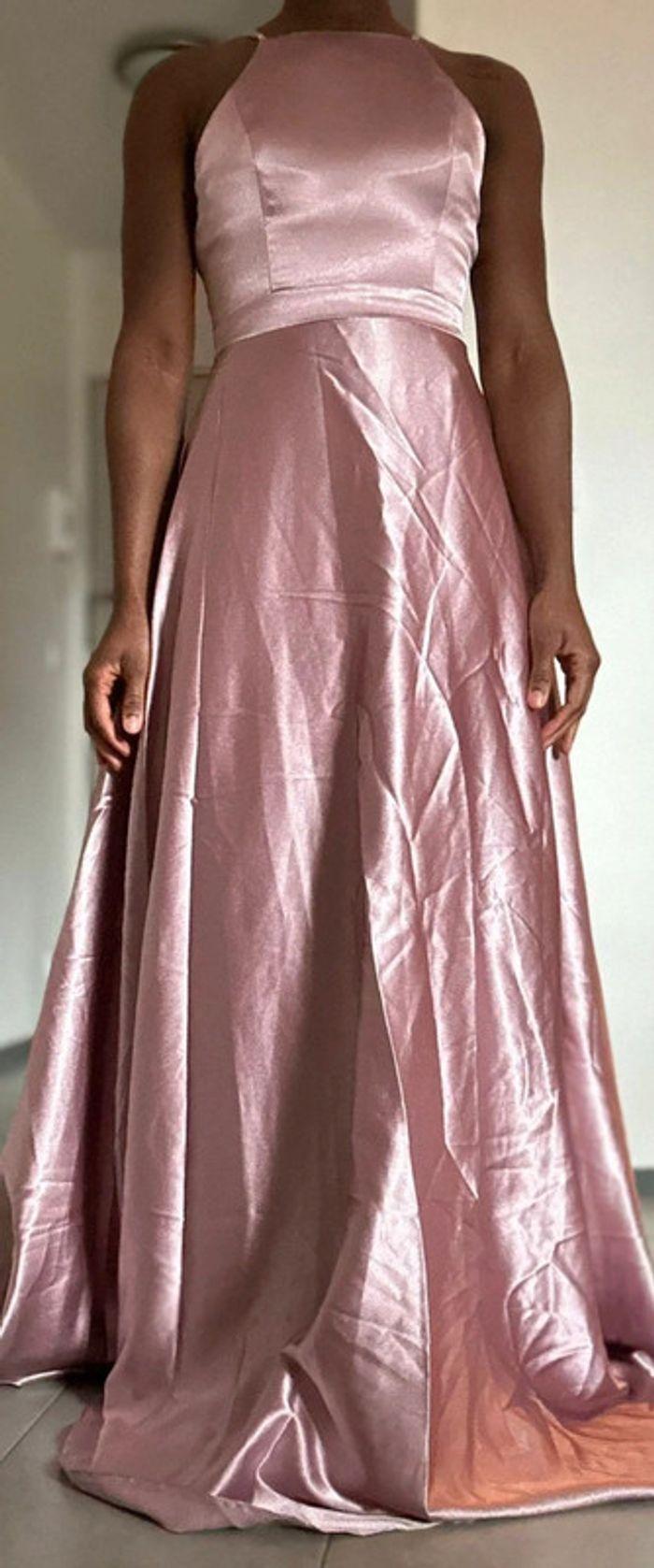 Robe de soirée rose poudrée - photo numéro 5