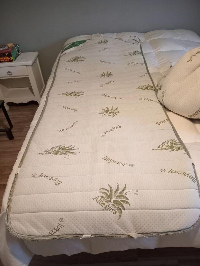 Surmatelas woolmark aloe vera laine vierge - photo numéro 1