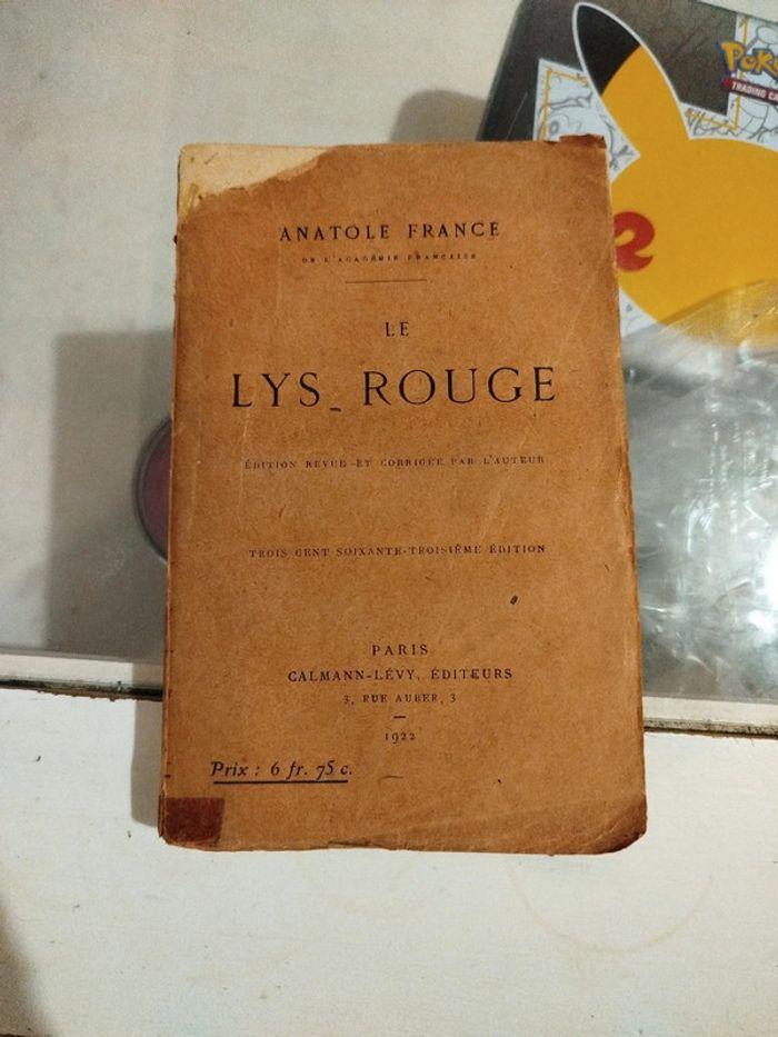 Le lys rouge 1922 Anatole France édition Calmann-Lévy - photo numéro 1