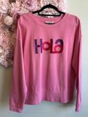 Sweat Camaïeu rose avec broderie Hola taille 40