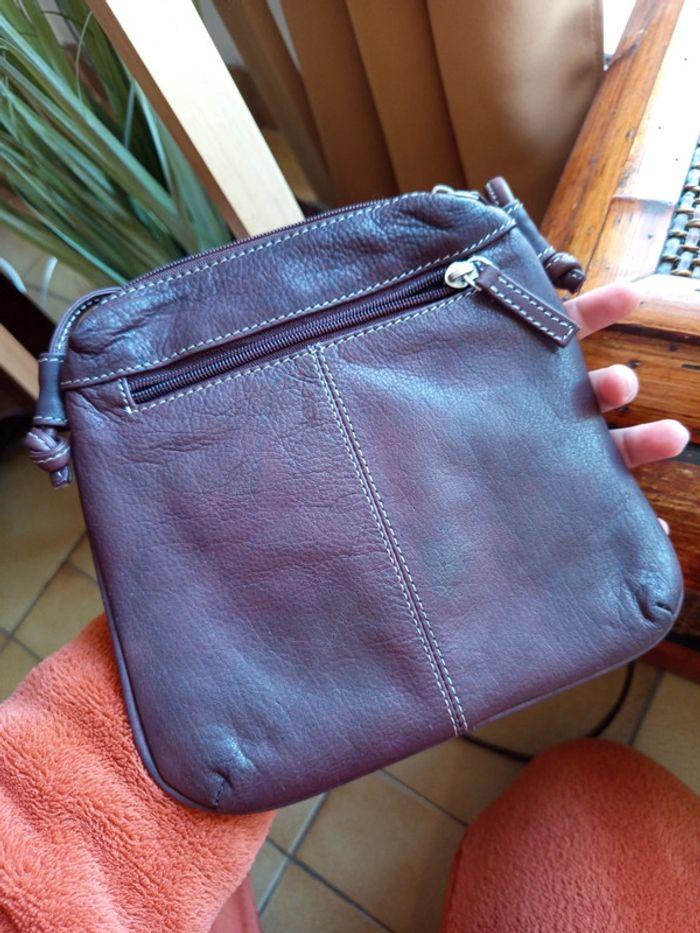 Petit sac bandoulière Vera Pelle Violet vintage - photo numéro 8