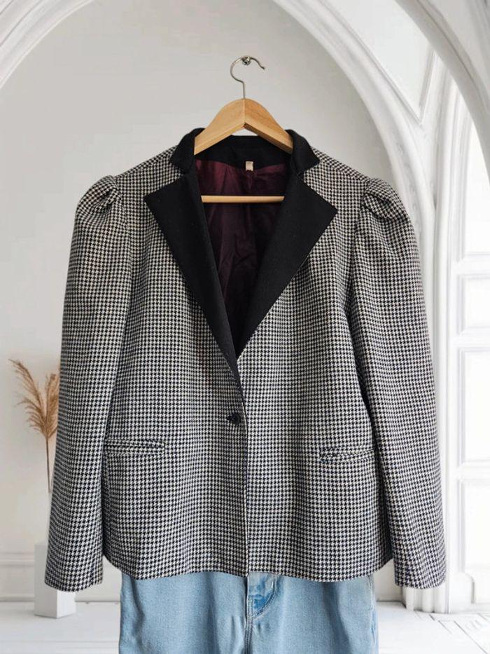 Blazer Vintage - laine - pied de poule - photo numéro 1