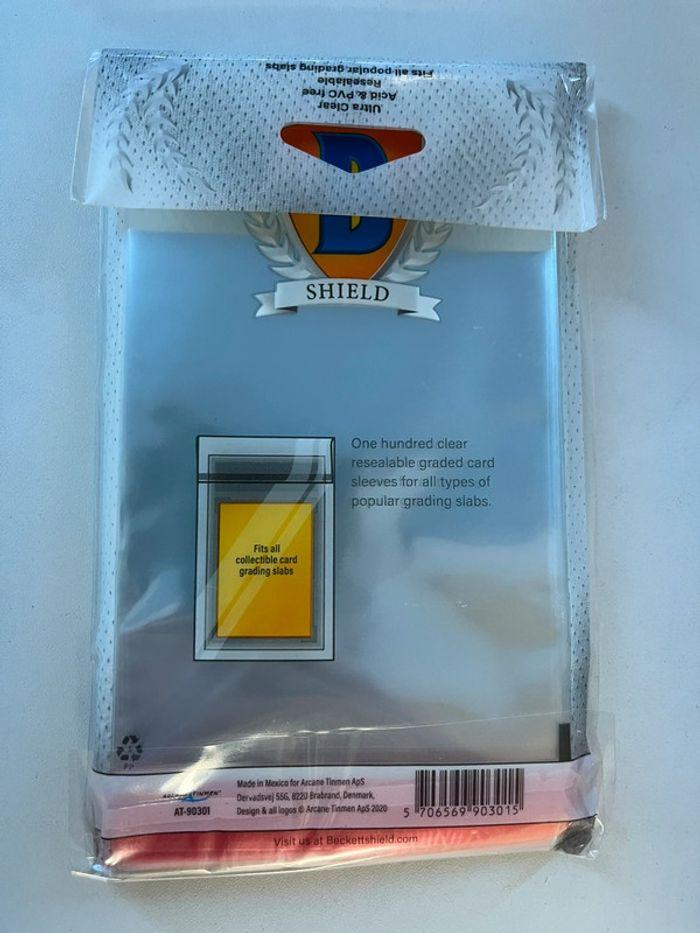 1 packs of 100 sleeves resealable for graded cards - photo numéro 2