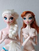 Poupées Disney reine des neiges Elsa et Anna Frozen ooak custom repaint