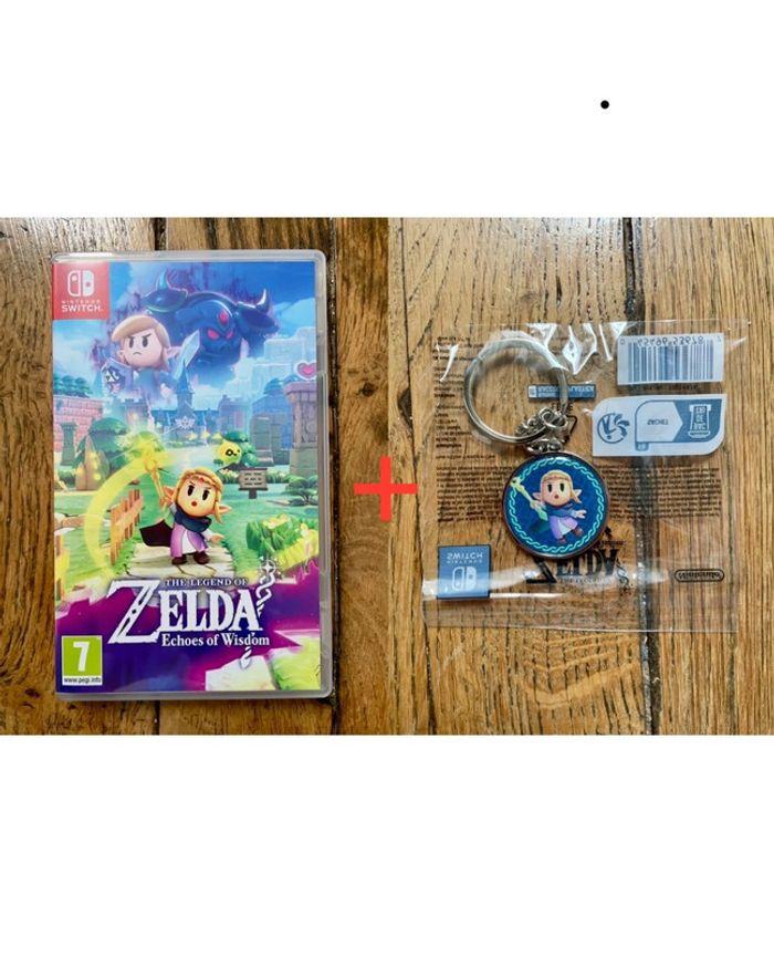 Lot Bundle The Legend of Zelda : Echoes of Wisdom, Jeu Nintendo Switch et Porte-Clé Keychain NEUF - photo numéro 1