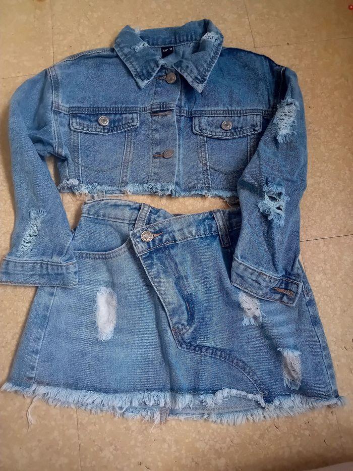 Ensemble jupe veste jean