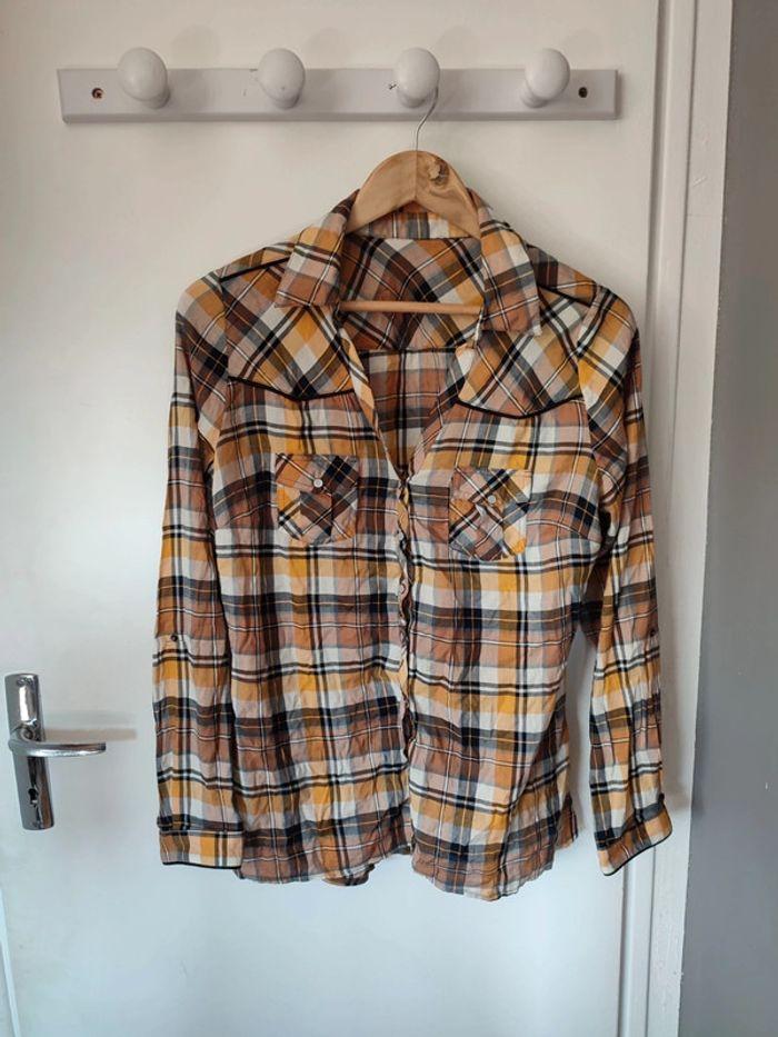 Chemise à carreaux jaune et noire - photo numéro 4