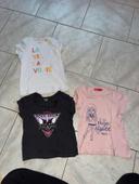 Lot 3 t shirt fille 5 ans