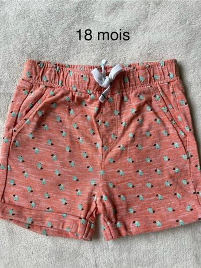 Short imprimé perroquets 18 mois garçon - photo numéro 1