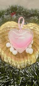 Boule plume forme coeur